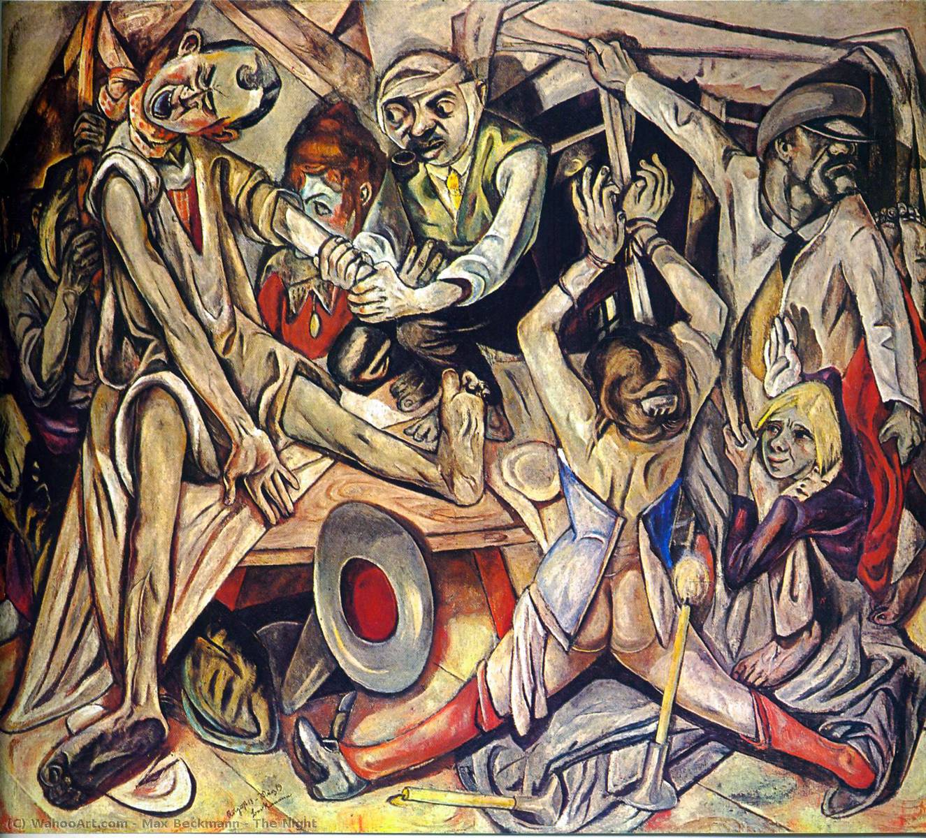 的夜, 1919 通过 max beckmann (1884-1950, germa